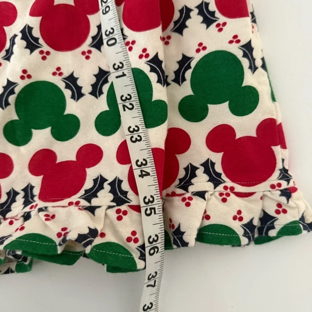 Hanna Andersson Christmas Holiday Red Green Mickey Mouse Nightgown size 14/16